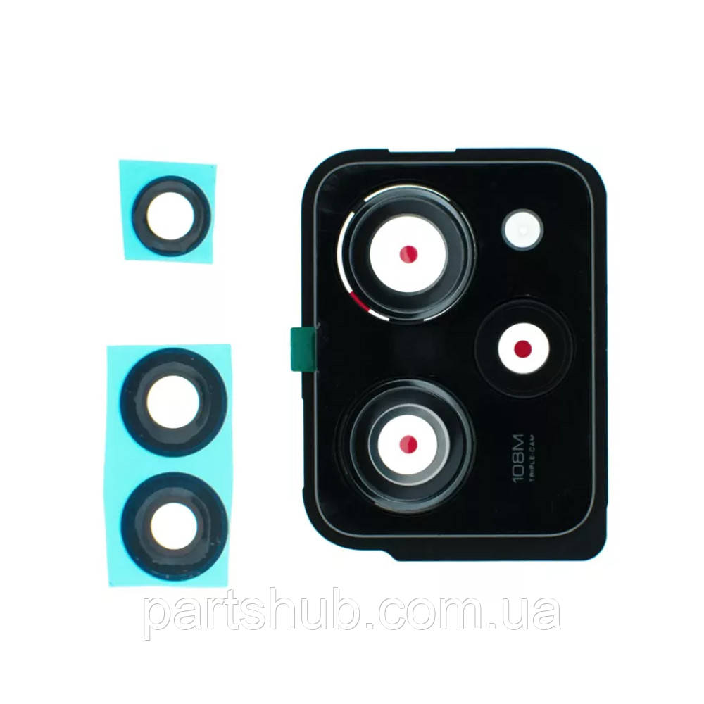 Скло камери Xiaomi Poco X5 Pro 5G у рамці (чорне), фото 1