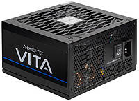 Блок питания CHIEFTEC Vita (850W), >85%, 80+ Bronze, 120мм, 1xMB 24pin(20+4), 2xCPU 8pin(4+4), 2xMolex, 6xSATA, 4xPCIe 8pin(6+2)