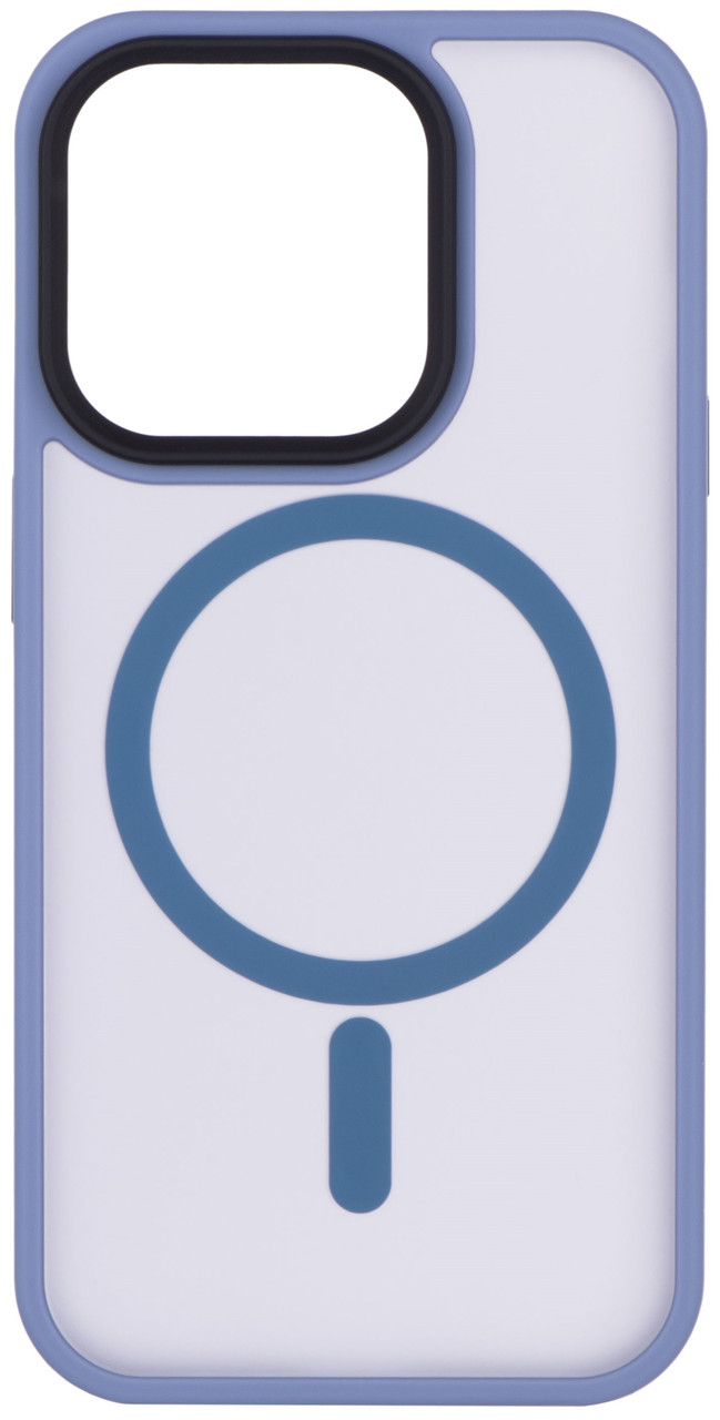 Чехол 2Е Basic для iPhone 15 Pro, Soft Touch MagSafe Cover, синий светлый, фото 1