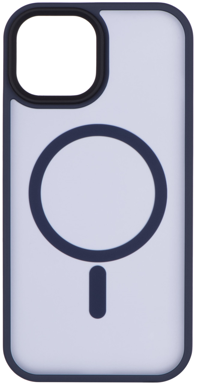 Чехол 2Е Basic для iPhone 15, Soft Touch MagSafe Cover, синий темный, фото 1