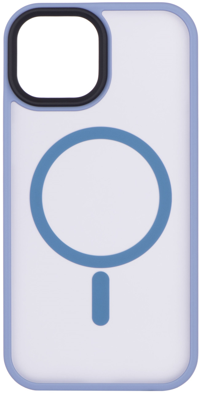 Чехол 2Е Basic для iPhone 15, Soft Touch MagSafe Cover, синий светлый, фото 1