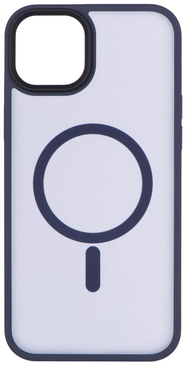 Чехол 2Е Basic для iPhone 15 Plus, Soft Touch MagSafe Cover, синий темный, фото 1