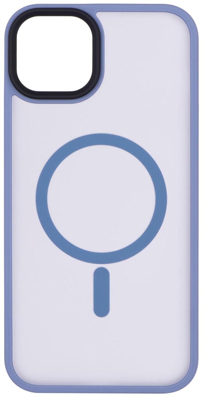Чехол 2Е Basic для iPhone 15 Plus, Soft Touch MagSafe Cover, синий светлый, фото 1