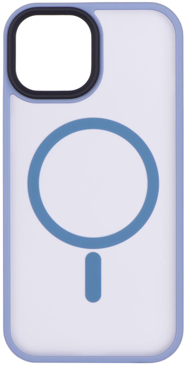 Чохол 2Е Basic для iPhone 15, Soft Touch MagSafe Cover, синій світлий, фото 1