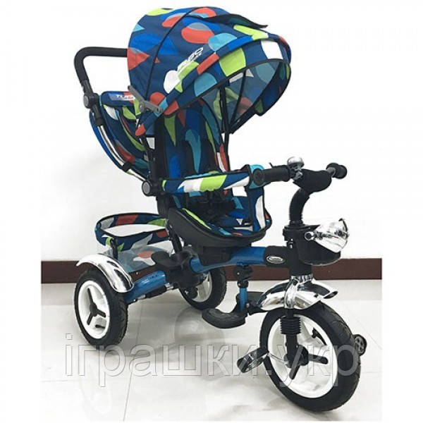 Дитячий триколісний велосипед з ручкою Turbo Trike M 3200-5A-D
