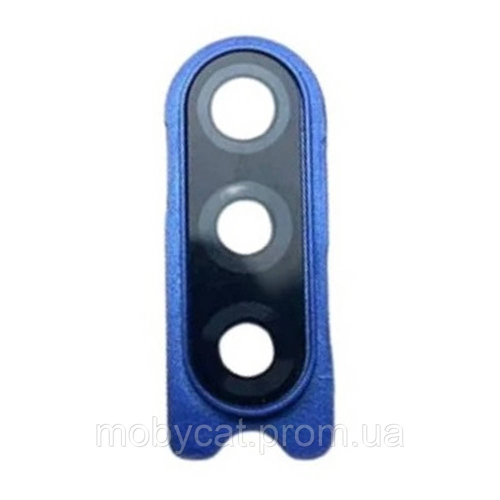 Скло камери Samsung Galaxy A20S A207F у рамці (з синьою рамкою), фото 1