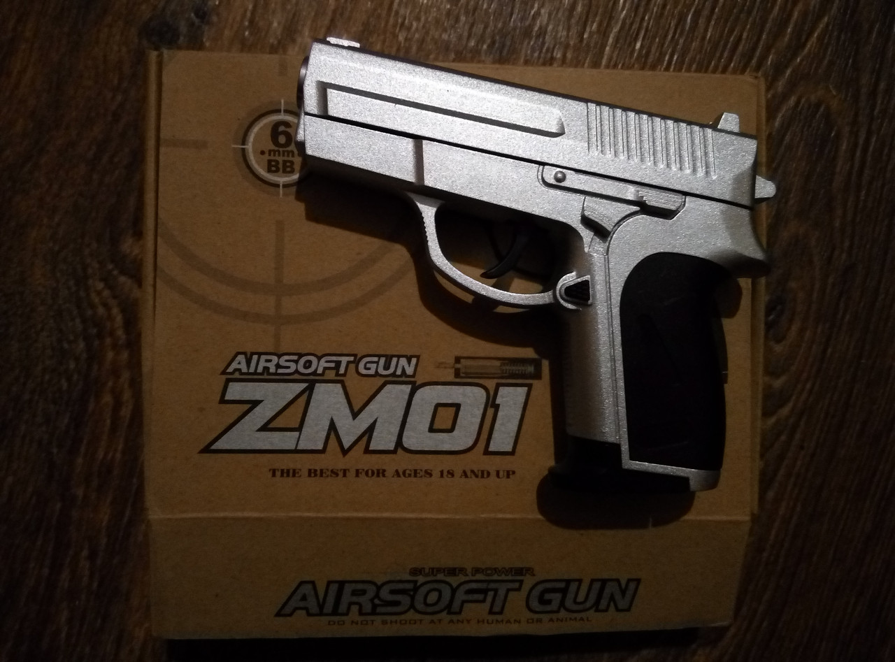 Пістолет метал + пластик на пульках ZM 01, фото 1