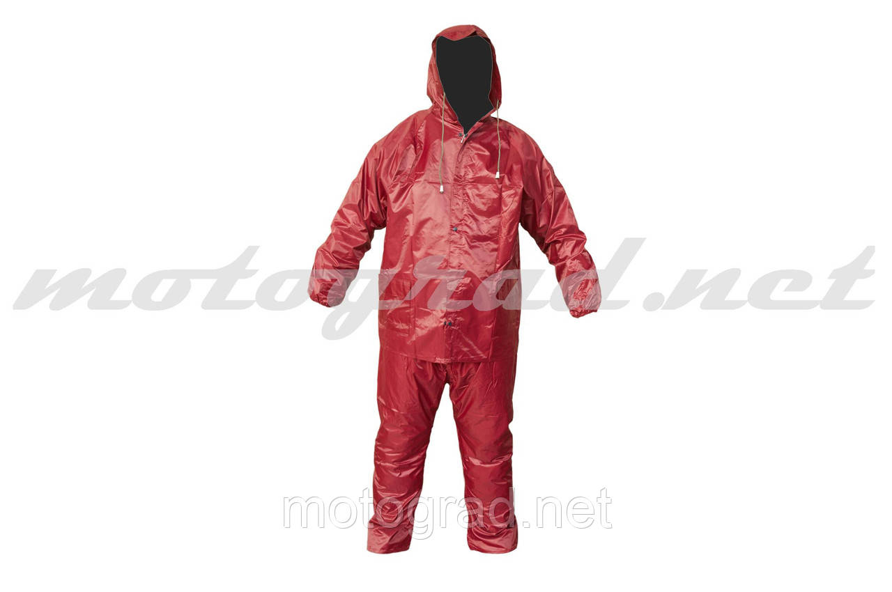 Костюм дощовик для їзди на скутері червоний, фото 1