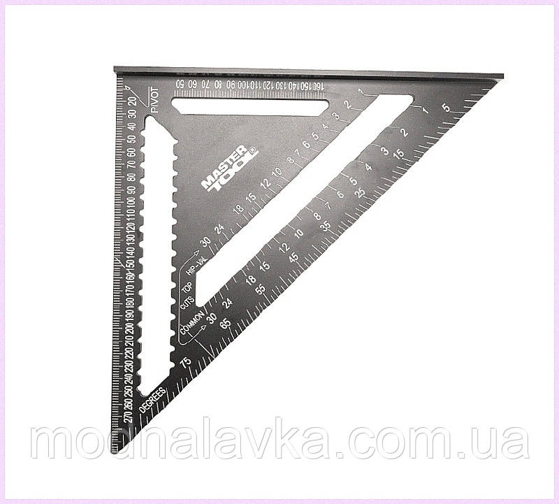 Угольник плотника MASTERTOOL SWANSON 300 мм алюминиевый 30-3519 72355P14TP, фото 1