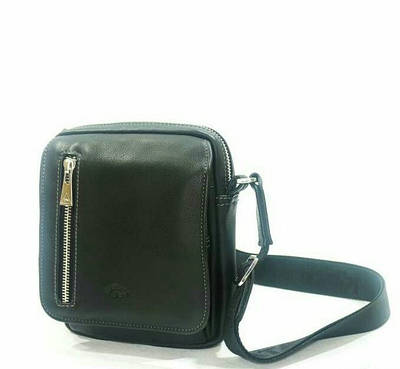 Чоловіча сумка на плече месенджер шкіряна зручна міська для документів стильна