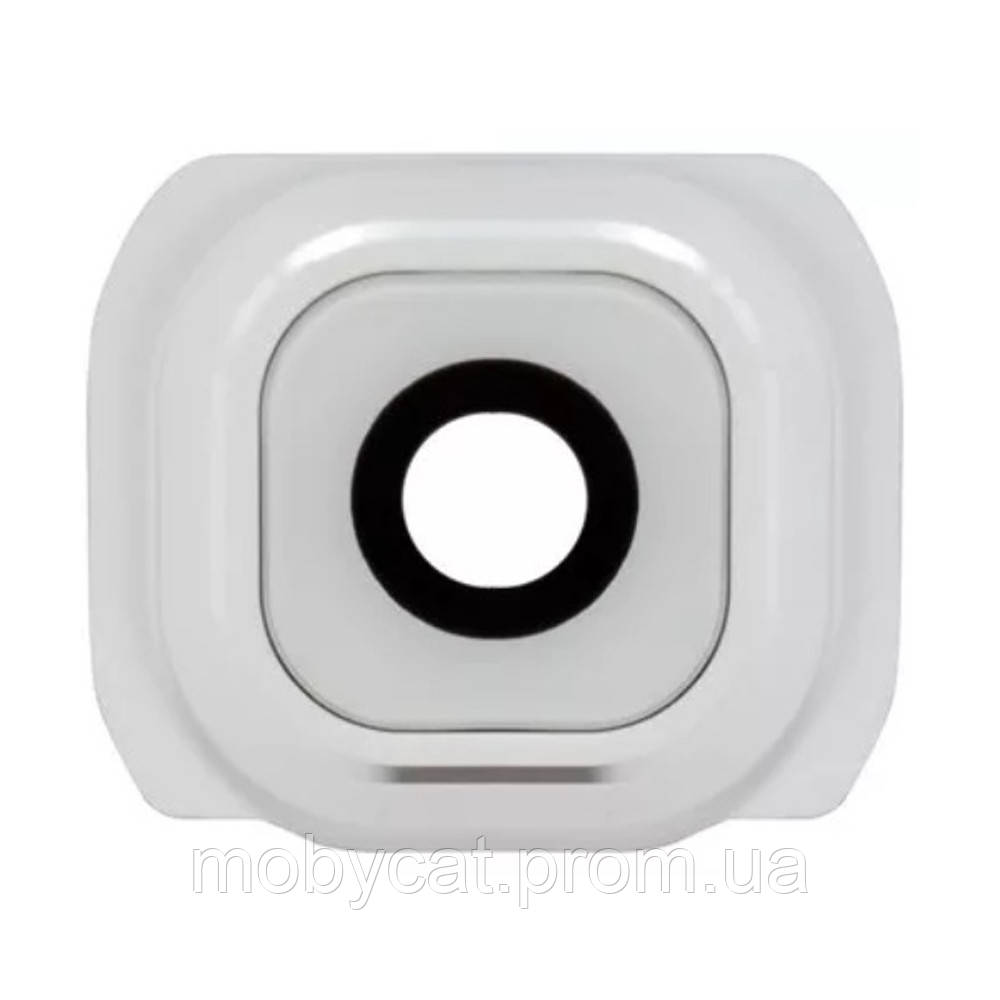 Скло камери Samsung Galaxy S6 G920F (чорне в білій рамці), фото 1