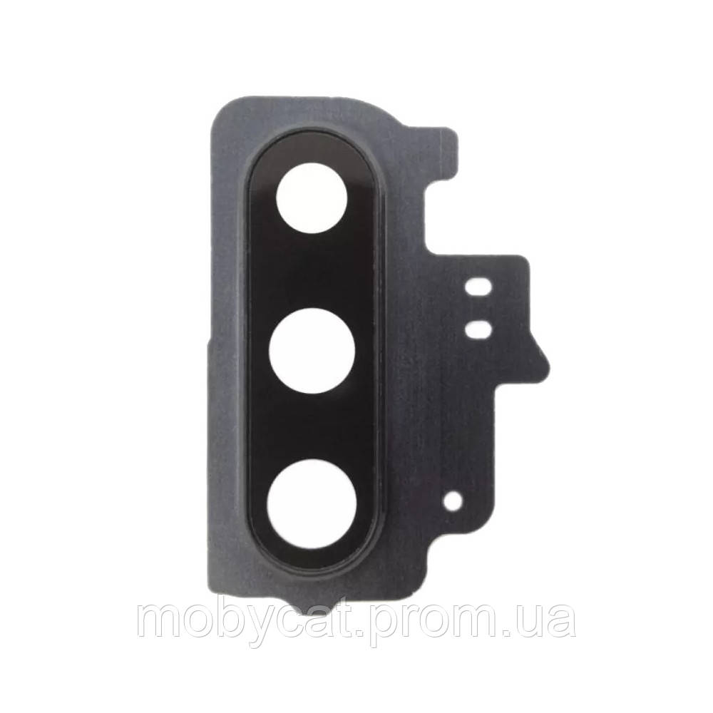 Скло камери Samsung Galaxy Note 10 N970F, Note 10 Plus N975F (чорне в синій рамці для Note 10 Plus), фото 1