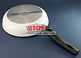 Сковорода алюмінієва 22 см h-5 см із чорно-білим антипригарним покриттям БІОЛ "Атлас" 22138P, фото 4