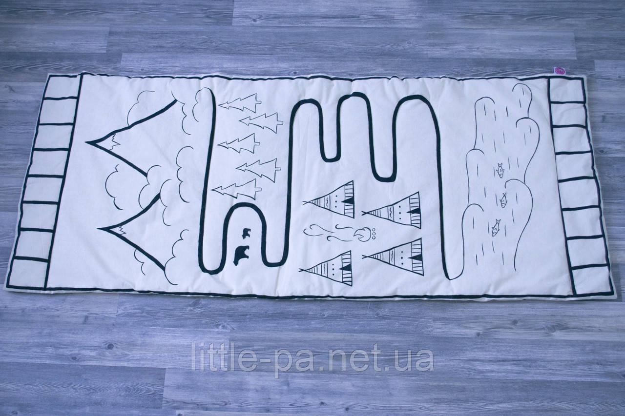 Бавовняний декоративний килимок для дитячої "Індейська стежка"
