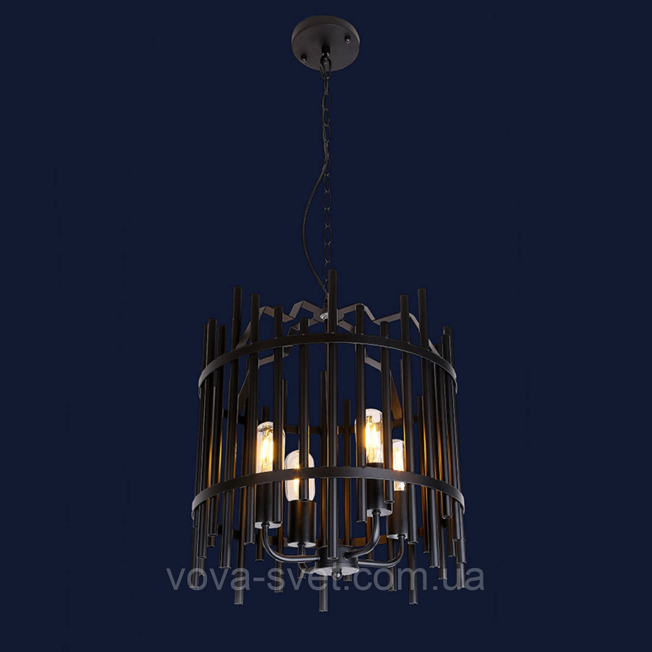 Підвісний світильник [LOFT Burr — 4 Lamp Edisons ]