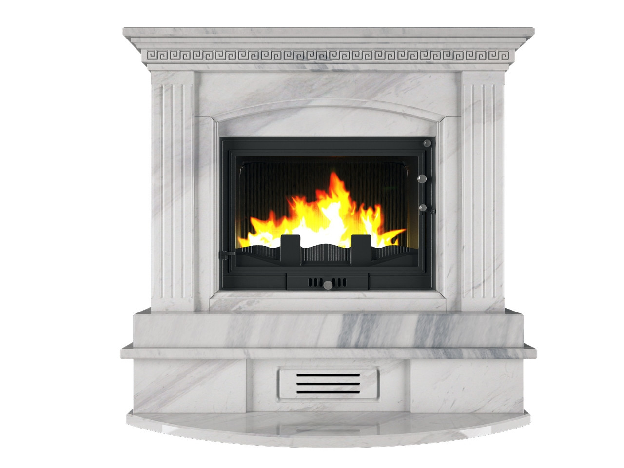 Камінний портал БРАВО Римські (Bianco carrara)