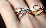 Кільце жіноче срібне Ножиці, фото 6