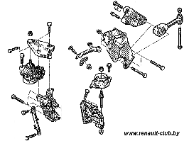 Підвіска двигуна і КПП (подушки кріплення двигуна і коробки передач)