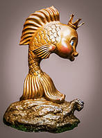 Скульптура - золотая рыбка. Высота 120 см.