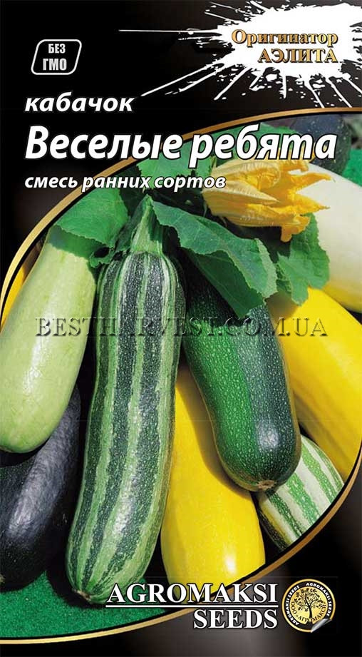 Насіння кабачка суміш сортів «Веселі хлопці» 1 г