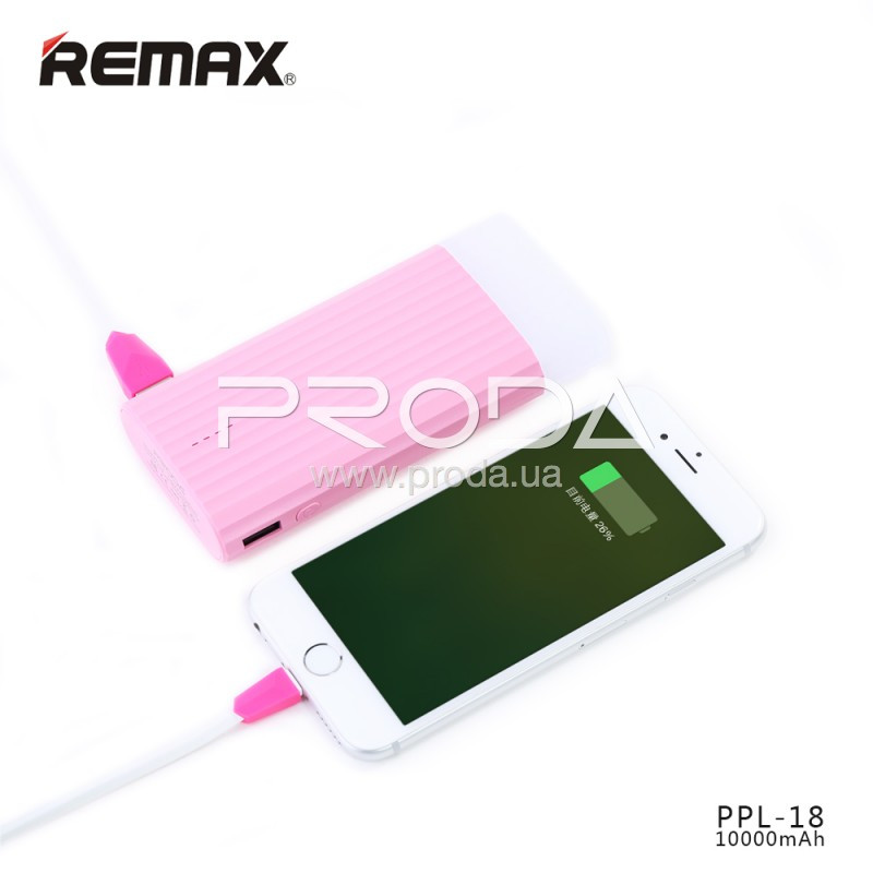 Портативная батарея Remax Power Bank Proda Ice Cream PPL-18 10000 mAh Pink (Оригинал) - фото 2 - id-p500455267