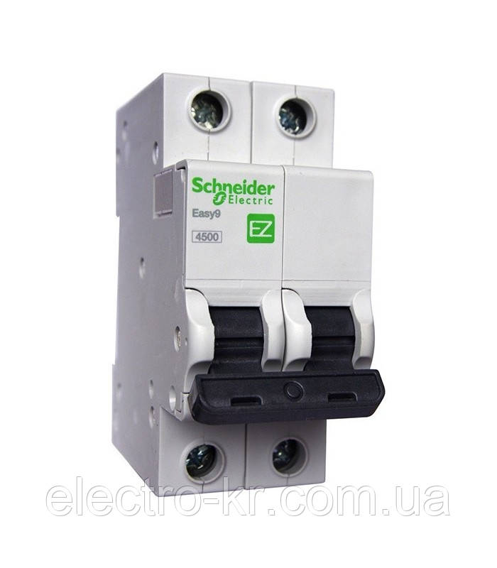 Автоматичний вимикач Schneider Electric EASY 9 2П 10 А C 4,5 кА 230 В