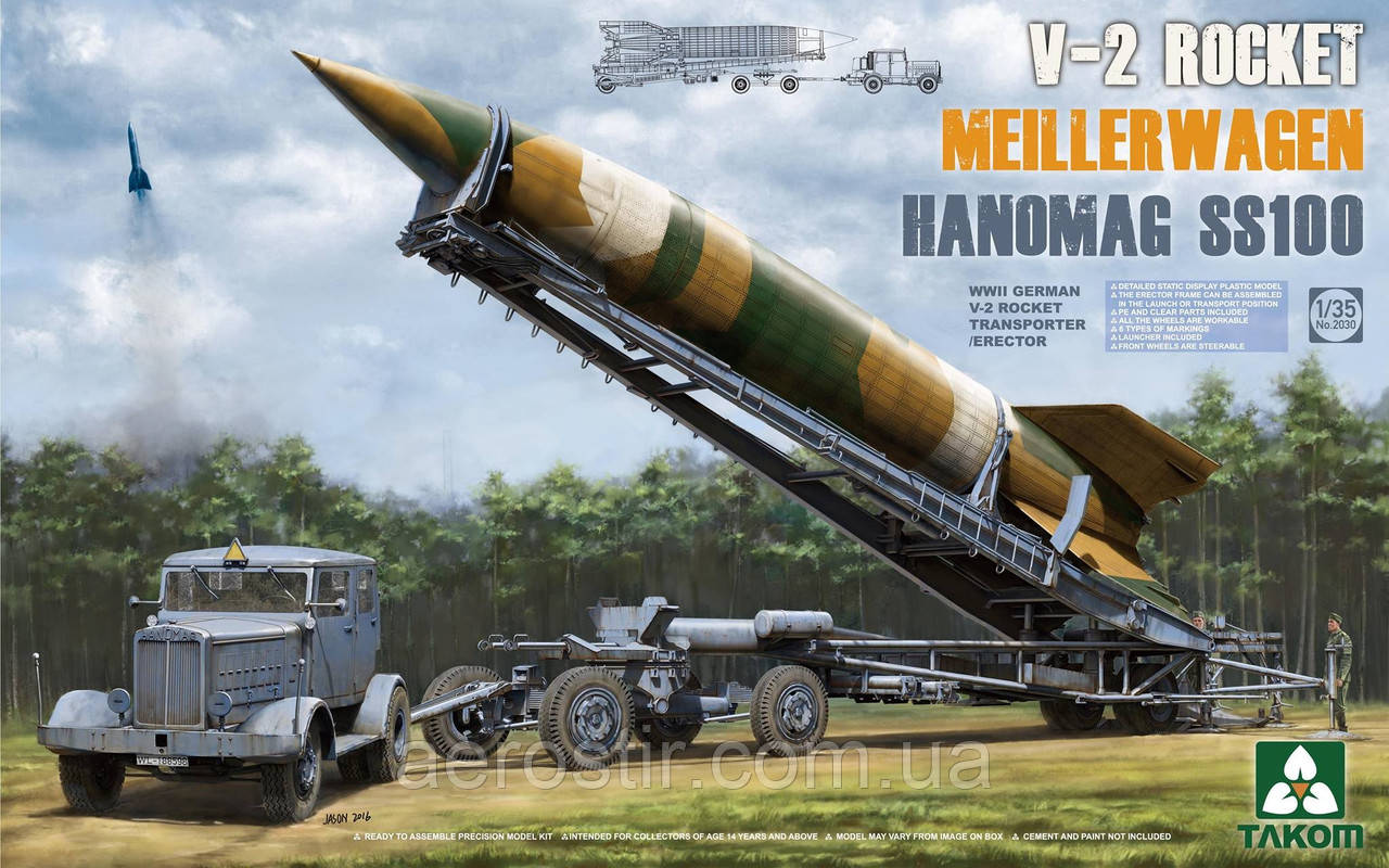 V-2 Rocket Meillerwagen Hanomag SS100 1/35 TAKOM 2030, фото 1