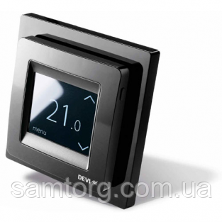 Терморегулятор для теплої підлоги Devi DEVIreg Touch Black (140F1069), фото 1