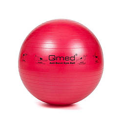 Фітбол - Qmed ABS Gym Ball 55 см. Гімнастичний м'яч для фітнесу. Червоний