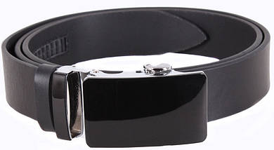 Стильный кожаный мужской ремень DOVHANI A111-1 ДхШ: 130х3,4 см, черный