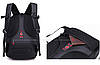 Рюкзак TIGERNU для ноутбуків чорний із червоним логотипом, фото 6