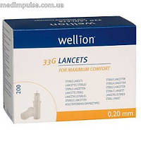 Ланцети Wellion Calla 33G, 200 шт.