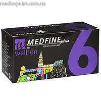 Універсальні голки Wellion Medfine plus для інсулінових шприц-ручок 6 мм (31G x 0,25 мм)