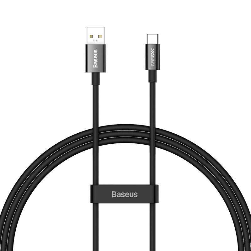 Кабель Baseus Superior Series (SUPERVOOC) Fast Charging Data Cable USB to Type-C 65W 1m Black .Shop#7., фото 1