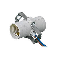 Спец. патрон пластиковий із кріпильною планкою та дротом [подвій Е-27 ]