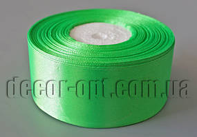 Стрічка атласна відтінок салатового 4,00 см 36ярд арт.52
