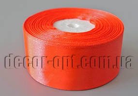 Стрічка атласна відтінок жовтогарячого 4,00 см 36ярд арт.25