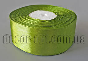 Стрічка атласна відтінок зелено-оливкового 4,00 см 36ярд арт.95