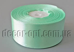 Стрічка атласна відтінок світло-бірюзового 4,00 см 36ярд арт.128