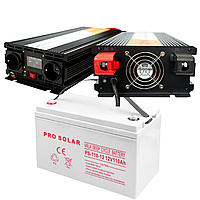 Комплект 4SUN MAXX SINUS 2000 W 12/230V 1000/2000W + VOLT AGM VRLA DEEP CYCLE 110Ah 12V