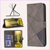 Чехол-книжка BF Color Geometric для Poco M4 Pro 5G / Redmi Note 11 5G Grey 3AP307724