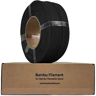 PLA-CF Filament (пластик) для 3D принтера Bambu Lab 1кг, 1.75мм, черный, без катушки (A50-K0-1.75-1000-SPLFREE)