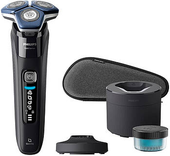 Бритва електр. Philips роторная Series 7000 SkinIQ, бритв.головок-4, Li-Ion, сухой.+влаж., индикатор заряда, триммер, чехол,
