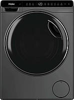 Пральна машина Haier фронтальна, 5кг, 1200, A, 42.3см, дисплей, інвертор, люк чорний, Wi-Fi, висота 70см, cріблястий