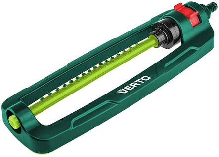 Зрошувач дощовий Verto, дощувач маятниковий, 1/2"-3/4", 16 сопел, площа розпилення 12х18м