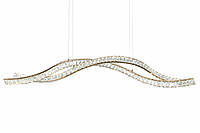 Підвісна світлодіодна люстра LED золотистого кольору 85 Вт Diasha D8947/1200-2FG