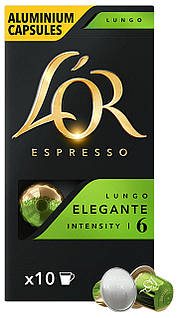 Кофе L`OR капсулы, Lungo Elegante, арабика, 10шт, Nespresso
