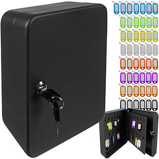 Сейф для ключей на 48 крючков Malatec, с брелками и замком, настенный