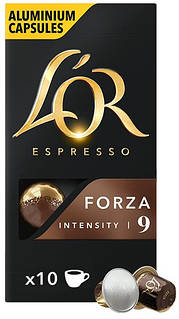 Кава L`OR капсули, Espresso Forza, арабіка, 10шт, Nespresso