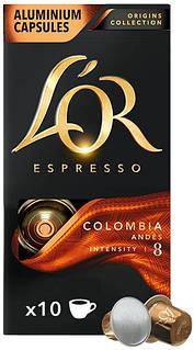 Кава L`OR капсули, Espresso Colombia, арабіка, 10шт, Nespresso